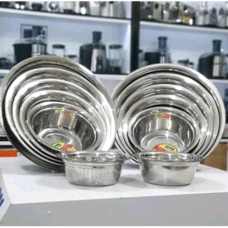 ست آبکش و لگن ۱۲ پارچه یونیک ضد زنگ - Unique 12 Piece Colander Set